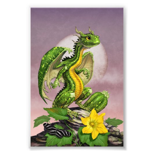 Impression Photo Dragon de courgette 4x6 (Devant)