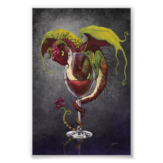 Impression Photo Dragon de vin rouge 4x6 Imprimer (Devant)