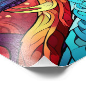 Impression Photo Dragon imaginaire coloré (Coin)