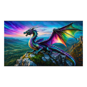 Impression Photo Dragon Iridescente Garde Sa Terre