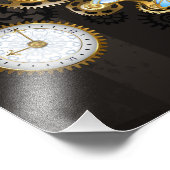 Impression Photo Dragonflies de Steampunk sur arrière - plan rayé b (Coin)