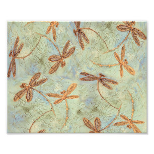 Impression Photo Dragonfly Dance Gold