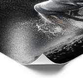 Impression Photo Dramatic White Horse Galloping in Rain (Coin)