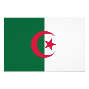 Impression Photo Drapeau algérien patriotique