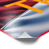 Impression Photo Drapeau américain Aigle TRUMP 2024 (Coin)