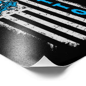 Impression Photo Drapeau américain avec tatoueur (Coin)