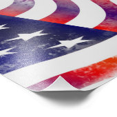 Impression Photo Drapeau américain Grunge (Coin)