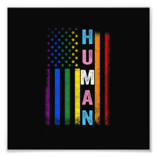 Impression Photo Drapeau américain LGBT humain Mois de la fierté ar