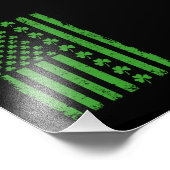 Impression Photo Drapeau américain Shamrocks St Patricks day (Coin)