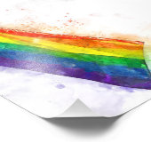 Impression Photo Drapeau arc-en-ciel gris (Coin)