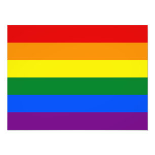 Impression Photo Drapeau arc-en-ciel LGBT de la fierté gay