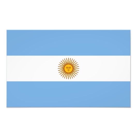 Impression Photo Drapeau Argentine (Devant)