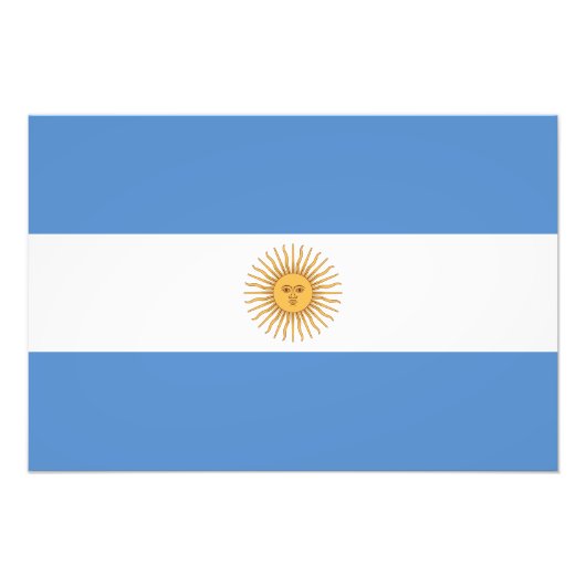 Impression Photo Drapeau Argentine (Devant)