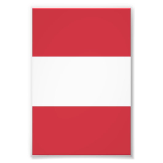 Impression Photo Drapeau autrichien (Devant)