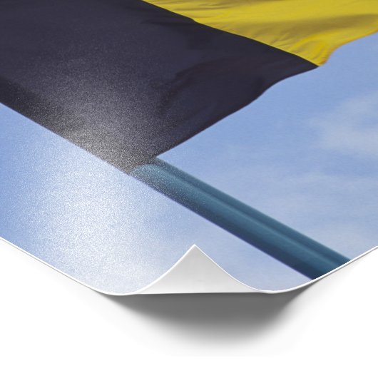 Impression Photo Drapeau belge RF) (Coin)