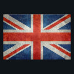 Impression Photo Drapeau britannique Union Jack style rétro impress<br><div class="desc">Britanniques Union Jack Ensign échelle de drapeau 3:5 avec une texture rétro ou grungy Vintage. La conception actuelle du drapeau de l'Union date d'une proclamation royale à la suite de l'union de la Grande-Bretagne et de l'Irlande en 1801. Le drapeau combine les aspects de trois drapeaux nationaux plus anciens :...</div>