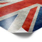 Impression Photo Drapeau britannique Union Jack style rétro impress (Coin)
