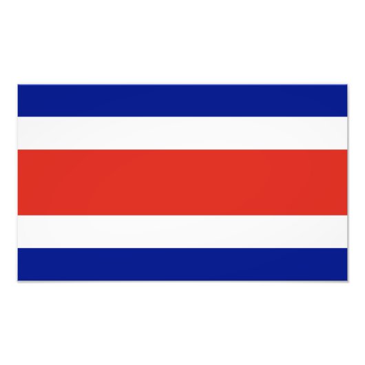 Impression Photo Drapeau civil du Costa Rica (Devant)