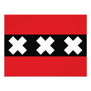 Impression Photo Drapeau d'Amsterdam