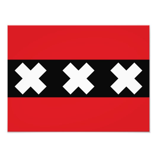 Impression Photo Drapeau d'Amsterdam (Devant)