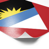 Impression Photo Drapeau d'Antigua-et-Barbuda (Coin)