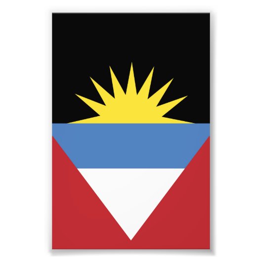 Impression Photo Drapeau d'Antigua-et-Barbuda (Devant)