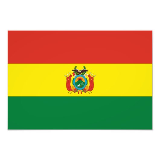 Impression Photo Drapeau de Bolivie patriotique (Devant)