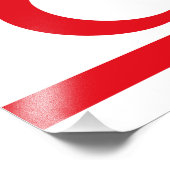 Impression Photo Drapeau de Chypre du Nord (Coin)