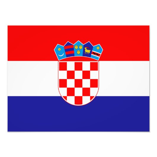 Impression Photo Drapeau de Croatie (Devant)