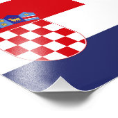 Impression Photo Drapeau de Croatie (Coin)