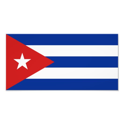 Impression Photo Drapeau de Cuba (Devant)