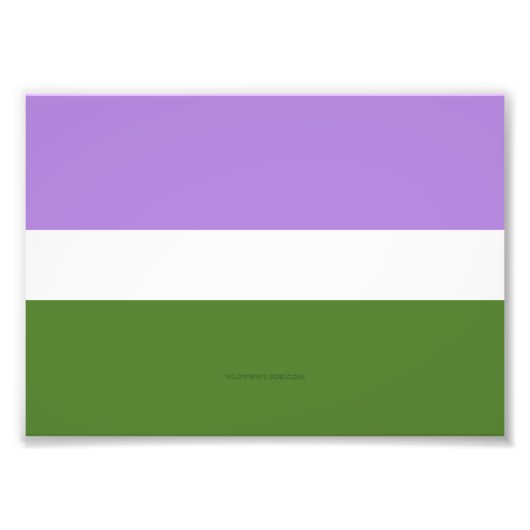 Impression Photo Drapeau de fierté genderqueer de SlipperyJoe lavan (Devant)