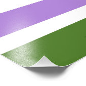 Impression Photo Drapeau de fierté genderqueer de SlipperyJoe lavan (Coin)