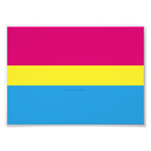 Impression Photo drapeau de fierté pansexuelle SlipperyJoe rose amb