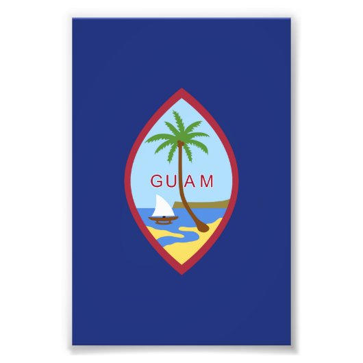 Impression Photo Drapeau de Guam (Devant)