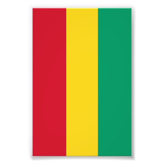 Impression Photo Drapeau de Guinée (Devant)