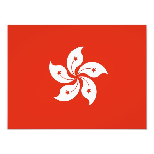 Impression Photo Drapeau de Hong Kong (Devant)