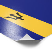 Impression Photo Drapeau de la Barbade (Coin)