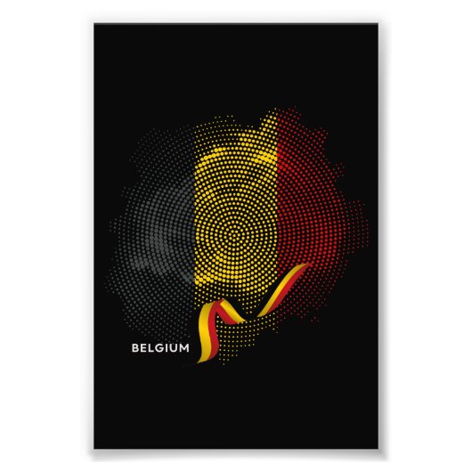 Impression Photo Drapeau de la Belgique (Devant)