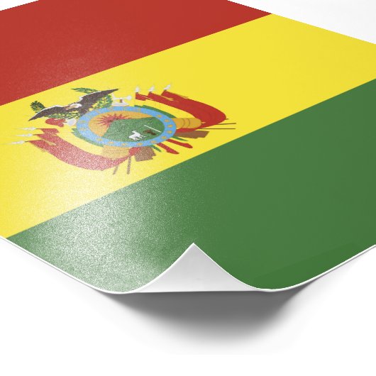 Impression Photo Drapeau de la Bolivie (Coin)