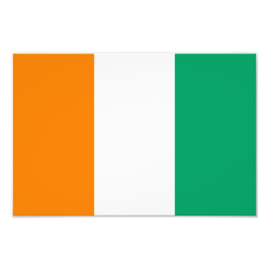 Impression Photo Drapeau de la Côte d'Ivoire (Devant)