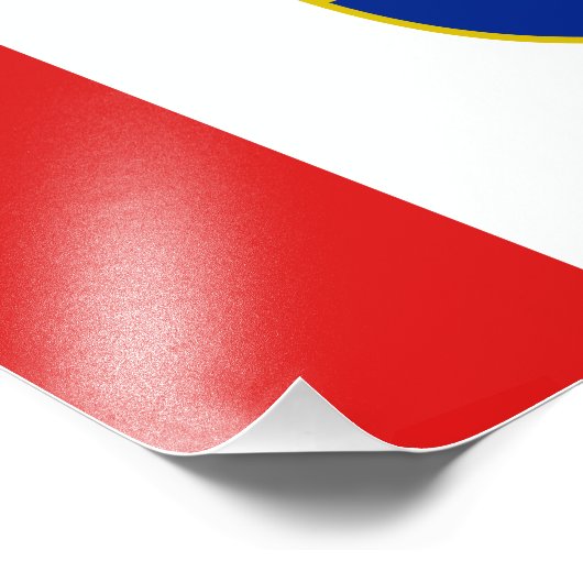 Impression Photo Drapeau de la Fédération de Bosnie (Coin)