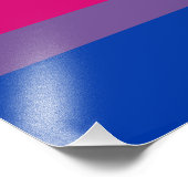 Impression Photo Drapeau de la fierté bisexuelle (Coin)