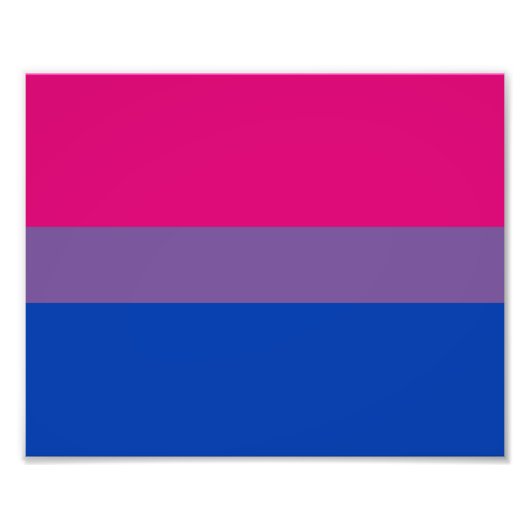 Impression Photo Drapeau de la fierté bisexuelle (Devant)