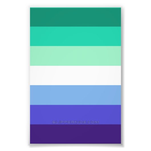 Impression Photo Drapeau de la fierté gay trans-inclusive de Slippe (Devant)