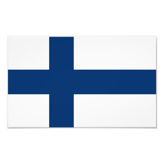 Impression Photo Drapeau de la Finlande (Devant)