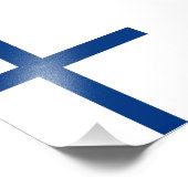 Impression Photo Drapeau de la Finlande (Coin)