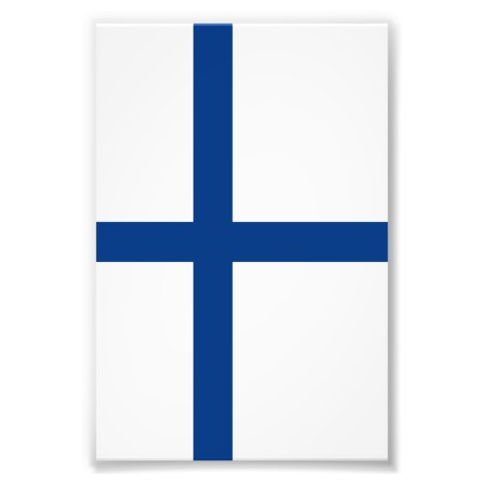 Impression Photo Drapeau de la Finlande (Devant)