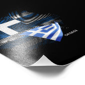 Impression Photo Drapeau de la Grèce (Coin)