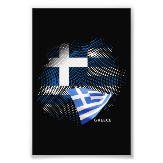 Impression Photo Drapeau de la Grèce (Devant)